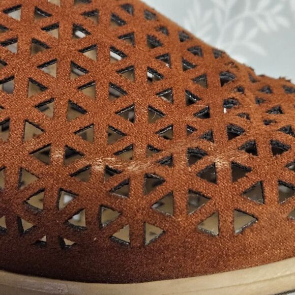 American Eagle Block Heel Slingback Open Toe Sandals Brown Size 9 - Picture 11 of 11